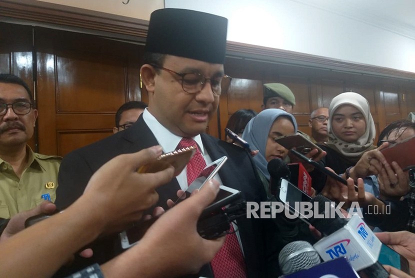 Anies Baswedan. Gubernur DKI Jakarta Anies Rasyid Baswedan di Balai Kota, Jakarta Pusat, Selasa (5/3).