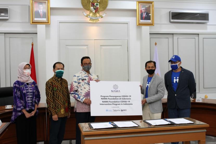 Anies Baswedan selaku Gubernur DKI Jakarta memberikan apresiasi kolaborasi yang dilakukan oleh Human Initiative, NAMA Foundation, dan Ai-Labs. 