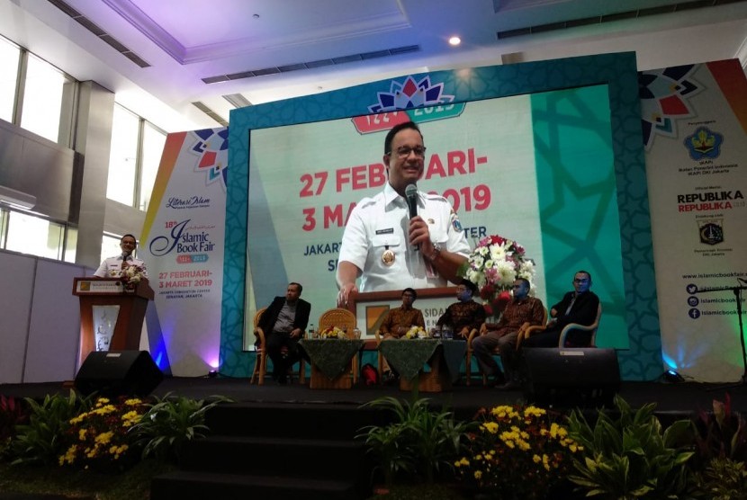 Anies Hadiri IBF. Gubernur DKI Jakarta, Anies Baswedan, menghadiri kegiatan Islamic Book Fair (IBF) 2019 di JCC, Jakarta, Rabu (27/2).