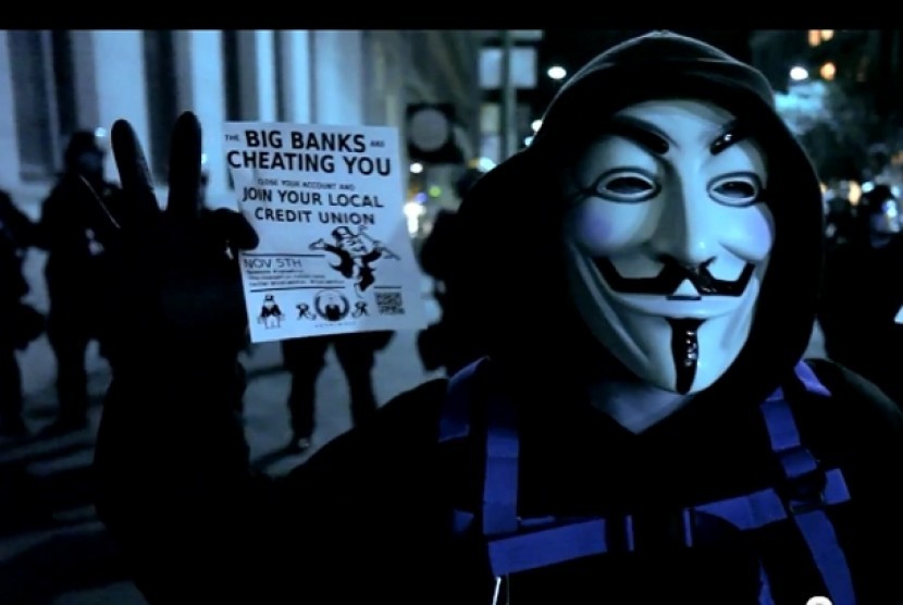 Anonymous dalam Aksi Occupy Wall Street