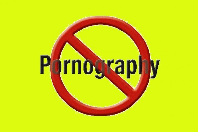 Hukum menonton film porno adalah haram. Anti-Pornografi (ilustrasi)