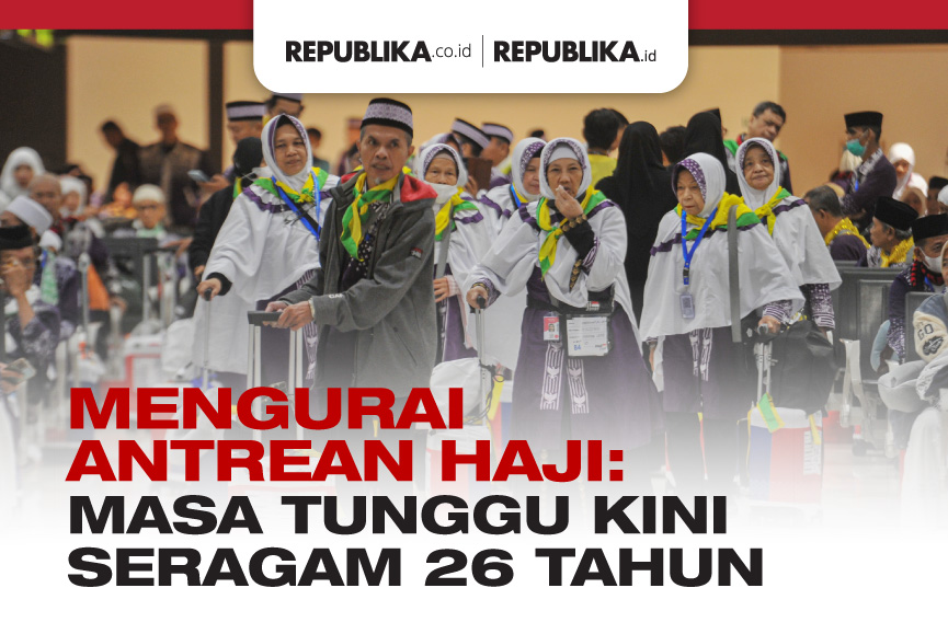 Infografis Mengurai Antrean Haji: Masa Tunggu Kini Seragam 26 Tahun