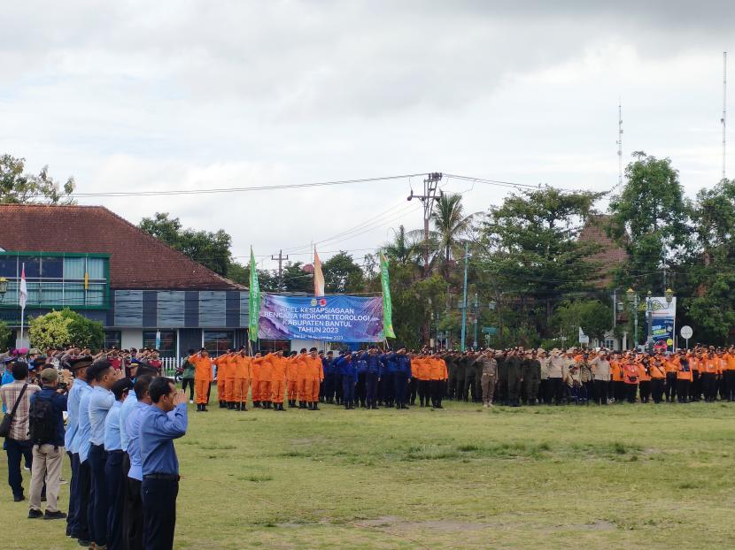  Apel siaga bencana hidrometeorologi di Lapangan Paseban, Kabupaten Bantul, DIY.