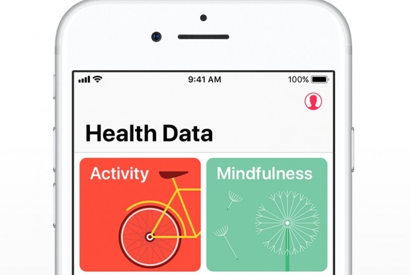 Aplikasi Health di Apple.