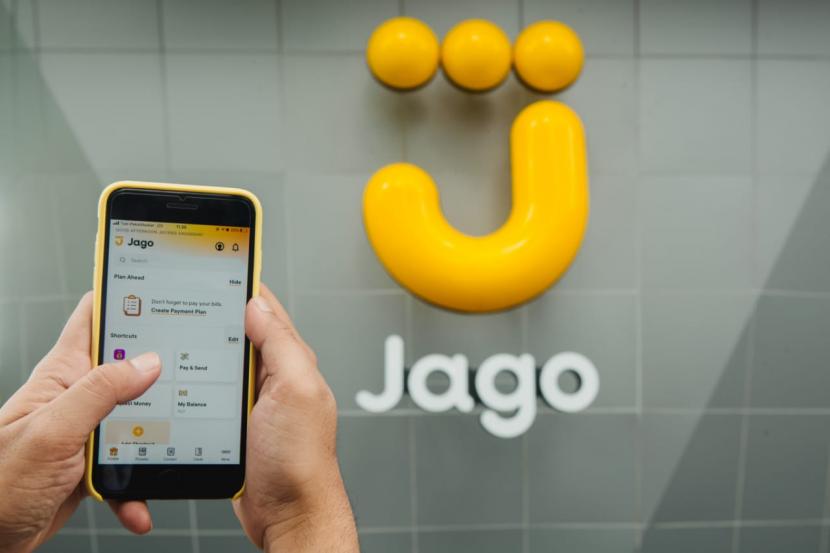 Aplikasi Jago milik Bank Jago. (ilustrasi) 