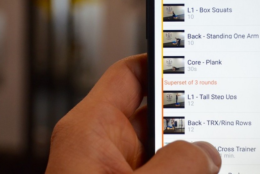 Aplikasi latihan kebugaran tubuh.