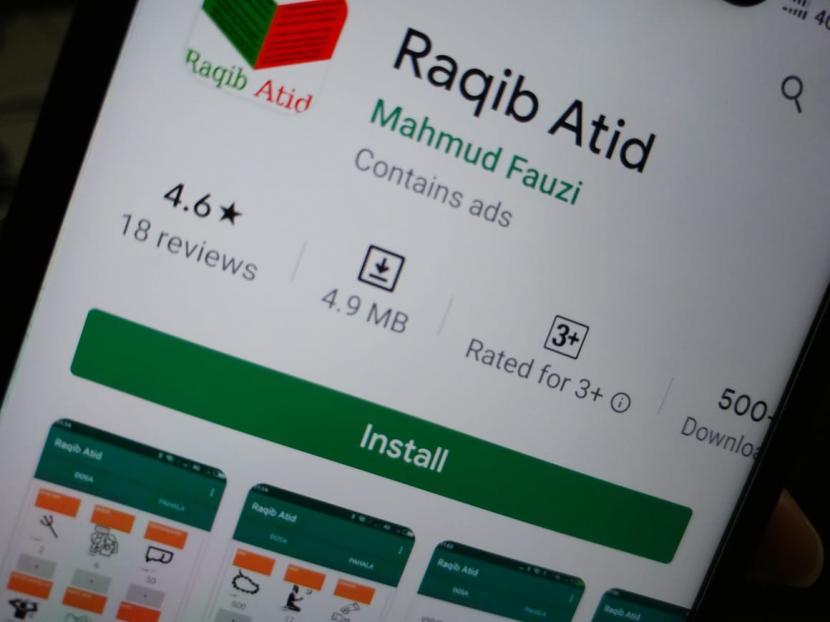 Aplikasi Raqib Atid di Play Store. 