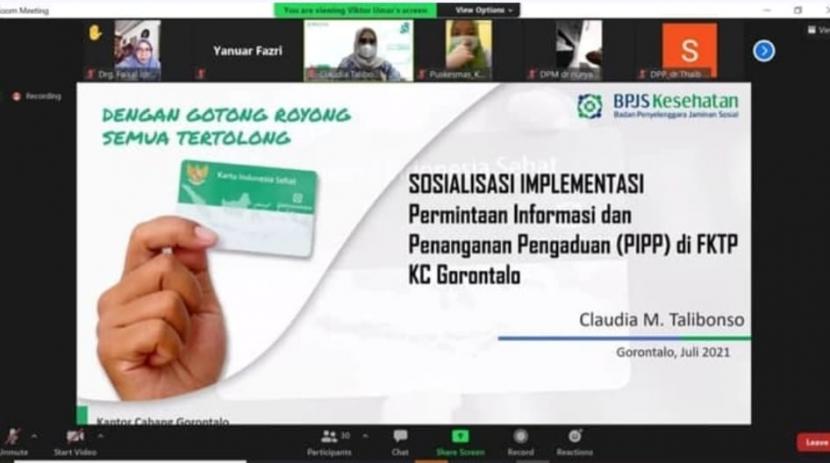 Aplikasi Saluran Informasi dan Penanganan Pengaduan (SIPP) akan diimplentasikan di seluruh Fasilitas Kesehatan Tingkat Pertama (FKTP) yang telah bekerja sama dengan BPJS Kesehatan Cabang Gorontalo.