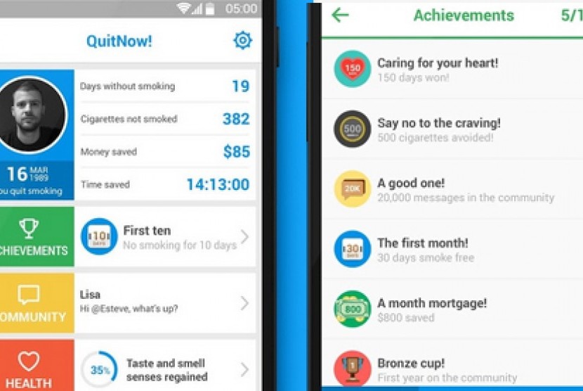 Aplikasi samrtphone ini bantu Anda menghentikan kebiasaan buruk merokok.