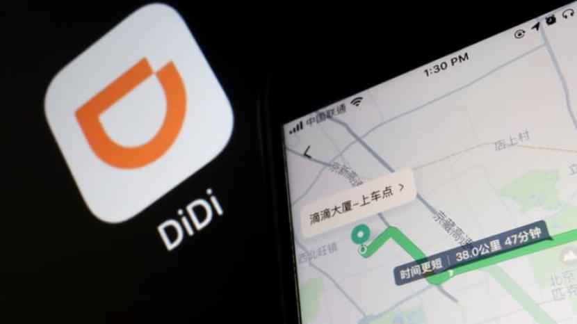 Aplikasi taksi online di China, Didi. Regulator China menyebut aplikasi transportasi online Didi mengumpulkan data konsumen secara ilegal.