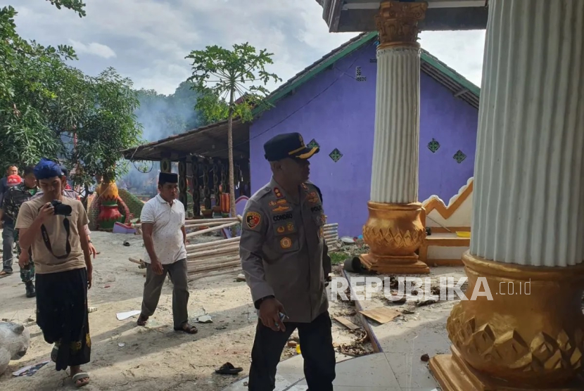 apolres Serang AKBP Condro Sasongko di tempat kejadian perkara (TKP) pencabulan santriwati.