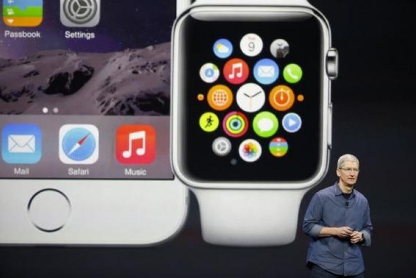 Apple CEO Tim Cook speaks during an Apple event announcing the iPhone 6 and the Apple Watch at the Flint Center in Cupertino, California, September 9, 2014.
