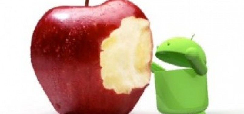 Apple vs Android (Ilustrasi)