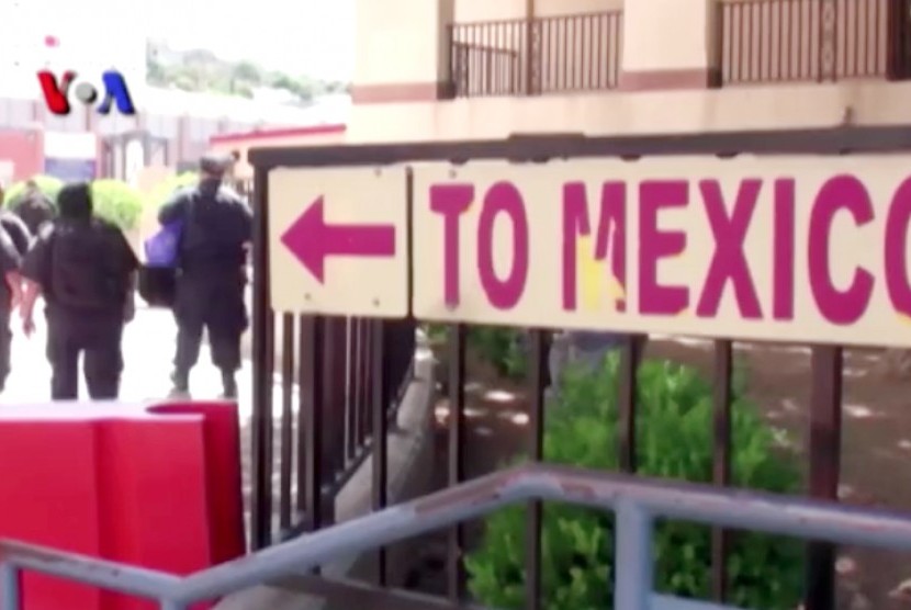 Arah perbatasan Amerika menuju Meksiko (Ilustrasi)