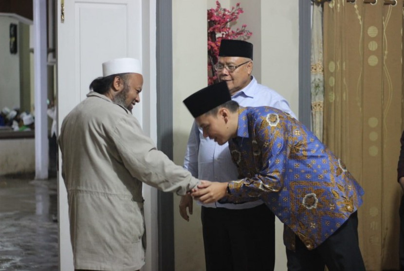 Ardie usai silaturahim di kediaman Ponpes Attolibiyah Bumijawa Habib Muhammad Bin Tholib Al- Athos di Kabupaten Tegal, Rabu (23/5).