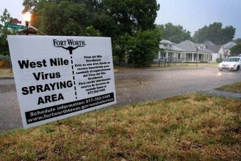 Area penyebaran virus West Nile di AS ditandai untuk membuat warga waspada.