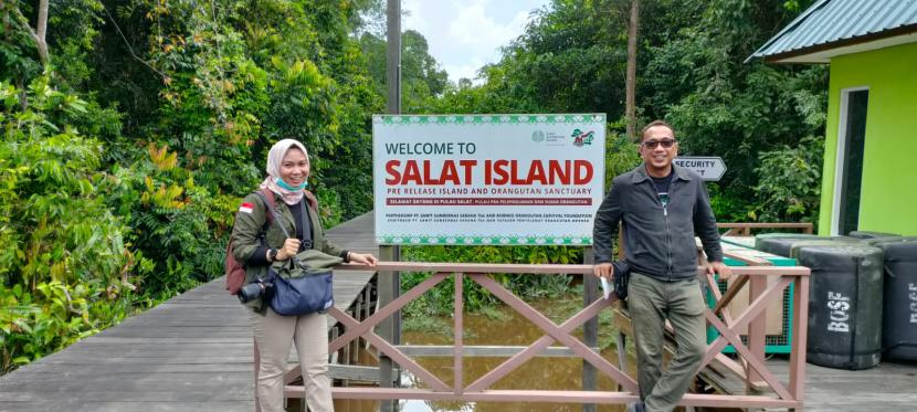 Area konservasi orang utan di Pulau Salat, Desa Pilang, Kabupaten Pulang Pisau, Kalimantan Tengah