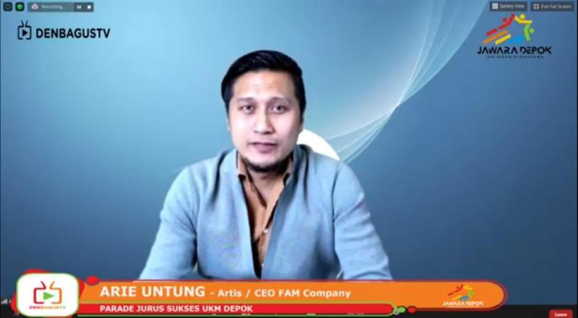 Arie Untung, siap memberikan sedekah endorse buat UMKM Depok khususnya yang tergabung dalam Jawara Depok