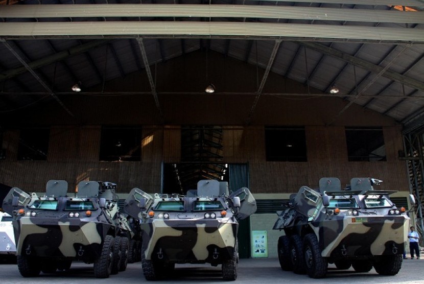Armoured vehicles made by Pindad in bandung, West Java. (file photo)  