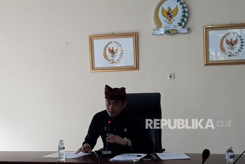 Senator Bali, I Gusti Ngurah Arya Wedakarna saat ditemui di kantor DPD RI Provinsi Bali, Kota Denpasar.