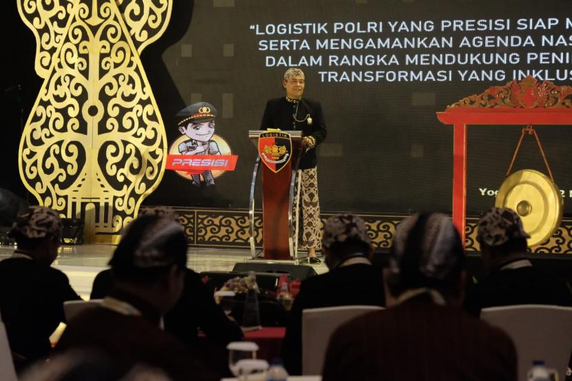 Asisten Kapolri Bidang Logistik (Aslog) Irjen Pol Argo Yuwono membuka Rakernis Logistik Polri 2023, Kamis (2/3/2023).