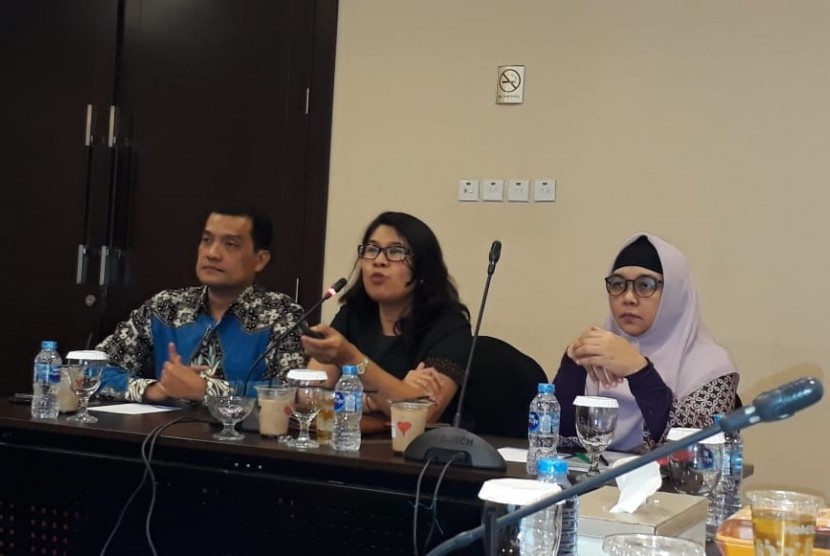 Asosiasi Asuransi Umum Indonesia (AAUI) memaparkan kinerja asuransi umum selama semester I 2019, di Kantor AAUI di Kuningan, Jakarta Selatan, Selasa (20/8).