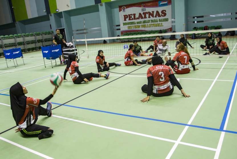 Tim bola voli duduk putri Asian Para Games Indonesia. (ilustrasi)