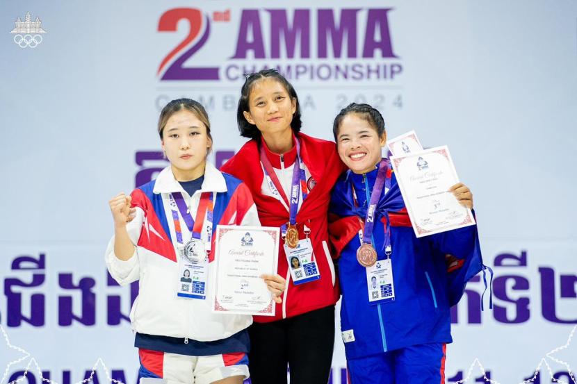 Atlet Mixed Martial Arts Asia, Indonesia raih 2 medali emas, 2 medali perak, dan 1 medali perunggu pada Kejuaraan Asia 2nd Asia Mixed Martial Arts Championships 2024 yang berlangsung di Phnom Penh, Kamboja, tanggal 10-13 Juli 2024.