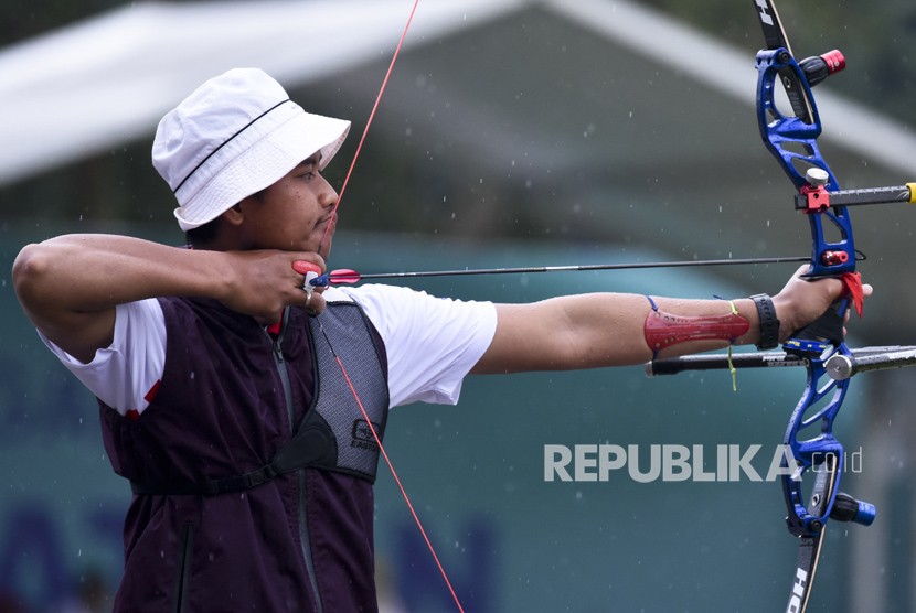 Atlet panahan Indonesia Riau Ega Agatha.