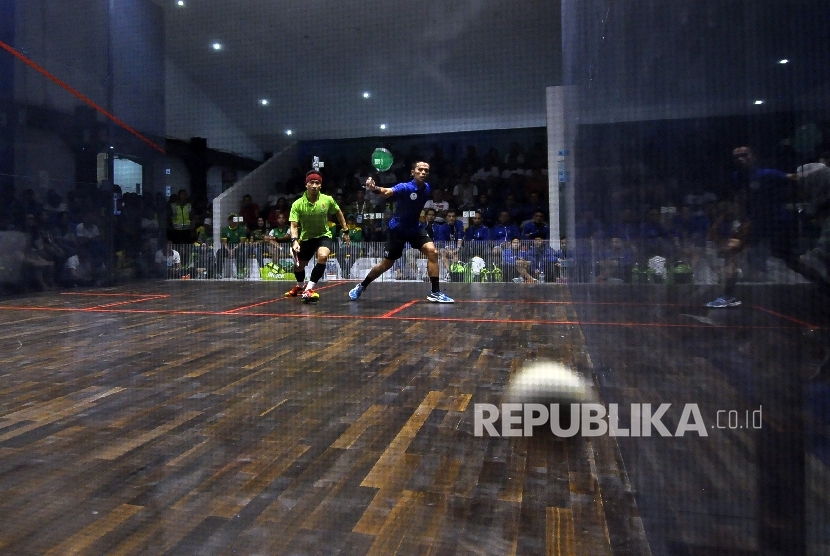 [ilustrasi] Atlet squash bertanding pada PON 2016 di Bandung, Jawa Barat.