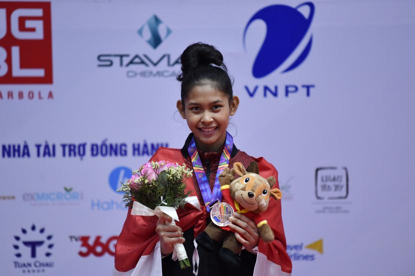 Atlet Taekwondo Indonesia Ni Kadek Heni Prikasih.