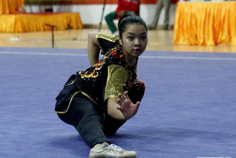 Atlet wushu putri Juwita Niza Wasni.