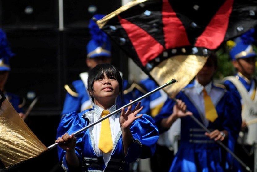 A marching band performs in Jakarta (file photo)