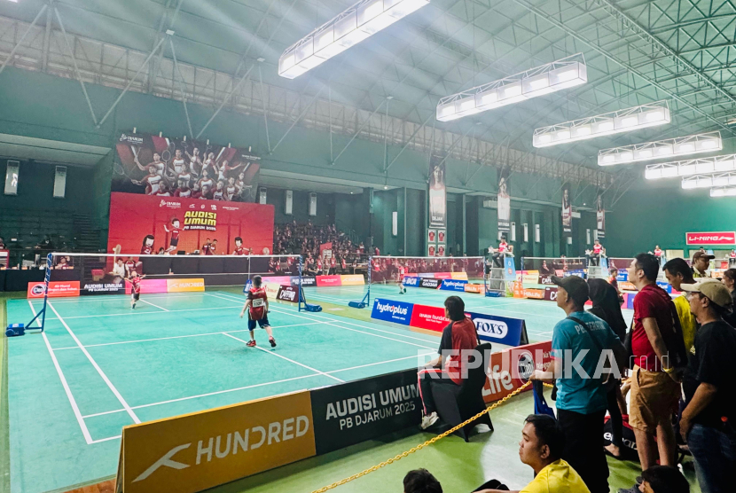 Audisi Umum PB Djarum 2025 di GOR Jati, Kudus, Jawa Tengah, Selasa (9/9/2025). 