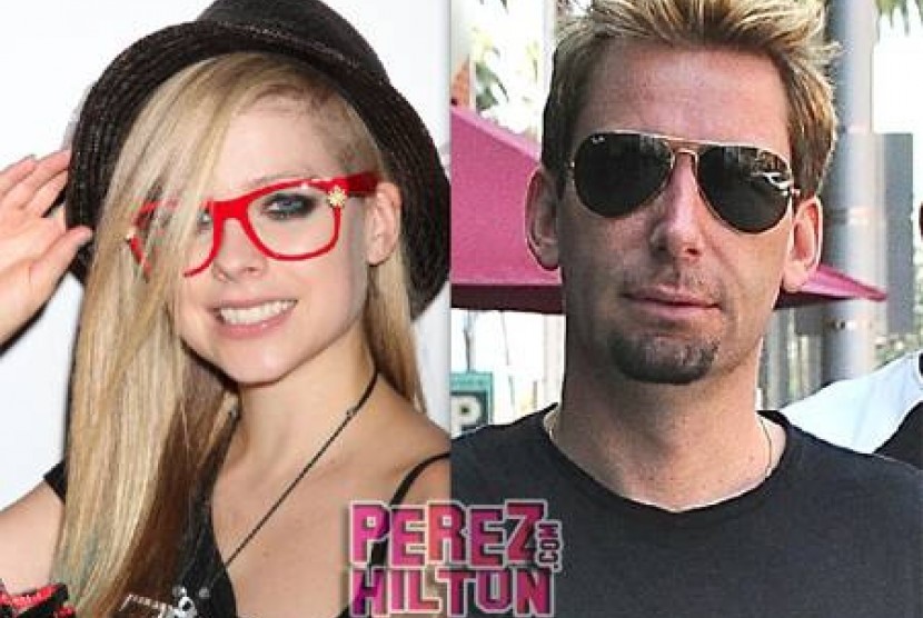 Avrtil Lavigne dan tunangannya Chad Kroeger 