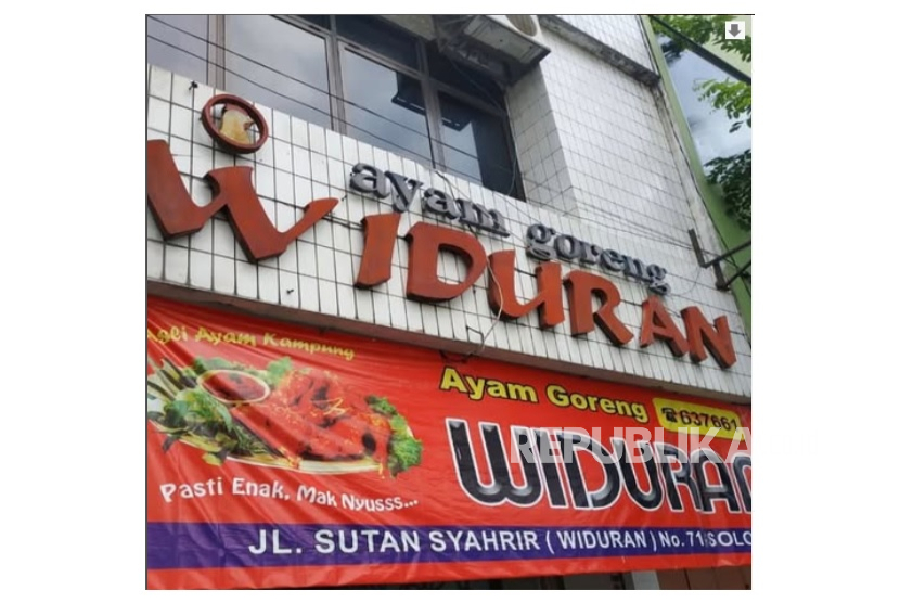 Ayam Goreng Widuran Solo memakai bahan baku non-halal. Diduga kuliner legendaris yang sudah beroperasi selama 53 tahun tersebut memakai minyak babi.