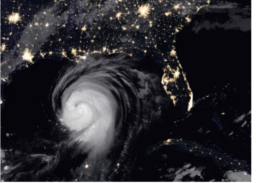 Badai Laura, salah satu dari 10 badai terkuat yang melanda AS, melanda Louisiana barat daya pada Agustus 2020.