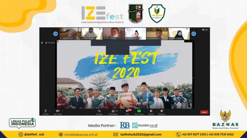 Badan Amil Zakat Nasional (Baznas) bersinergi dengan SAM Hulu Langat Malaysia menggelar acara International Zakat Education Festival (IZE Fest) 2020 secara daring, melalui aplikasi Zoom, Senin (26/10). 