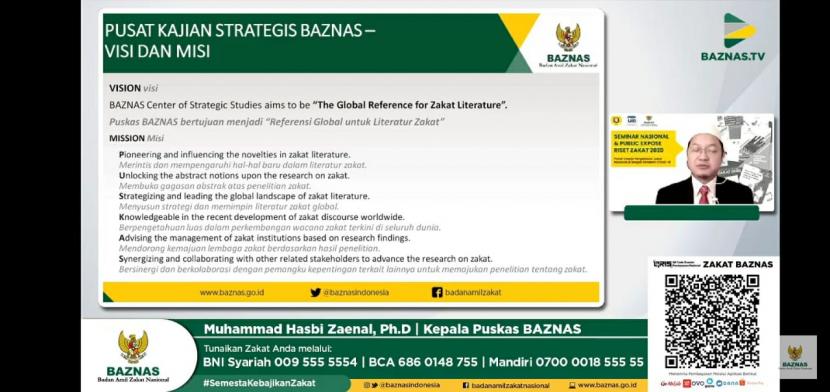 Badan Amil Zakat Nasional (Baznas) menerbitkan 73 riset berkaitan dengan pengelolaan zakat sepanjang tahun 2020. 