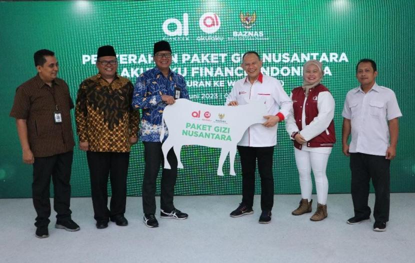 Badan Amil Zakat Nasional (Baznas) menerima Paket Gizi Nusantara dari PT Akulaku Finance Indonesia sebesar Rp 63.000.000 dalam bentuk Kaleng kemasan sebanyak 750 kaleng daging olahan yang setara dengan tiga ekor sapi. 