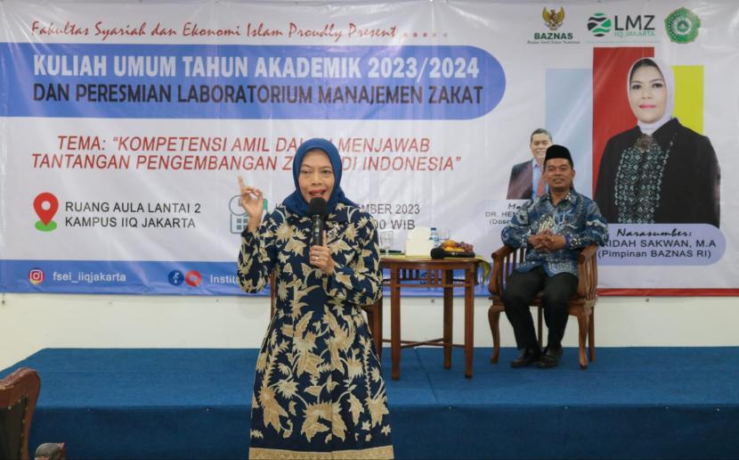 Badan Amil Zakat Nasional (Baznas) meresmikan Laboratorium Manajemen Zakat (LMZ) di kampus Institut Ilmu Al-Quran (IIQ) Jakarta, Kamis (7/9/2023). 