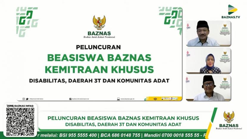 Badan Amil Zakat Nasional (Baznas) menggulirkan Program Beasiswa Khusus Kemitraan Baznas 2022 (ilustrasi).