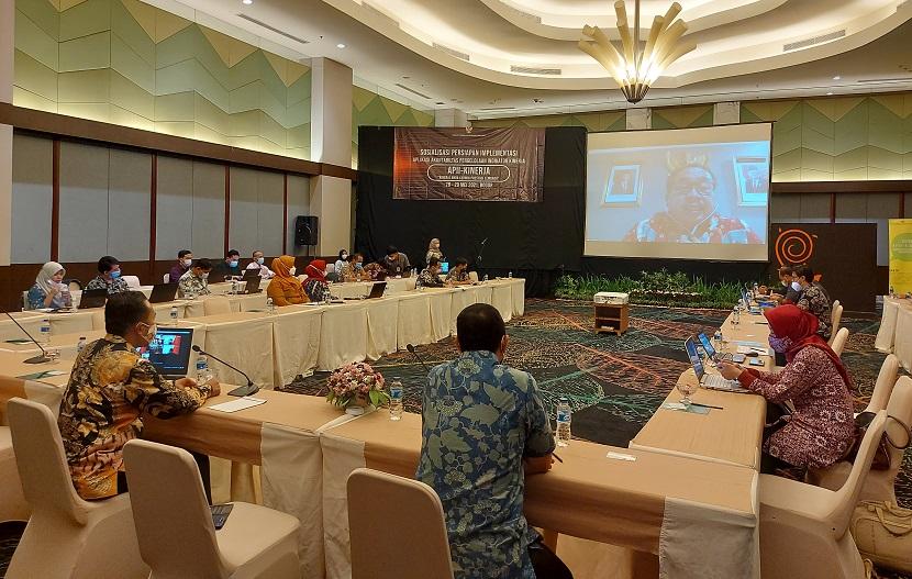 Badan Pembinaan Ideologi Pancasila (BPIP) melalui Biro Perencanaan dan Keuangan menggelar sosialisasi persiapan implementasi aplikasi Akuntabilitas Pengelolaan Indikator Kinerja (APII-Kinerja) BPIP di IPB Convention Center, Kota Bogor, Jawa Barat, Jumat (28/5).