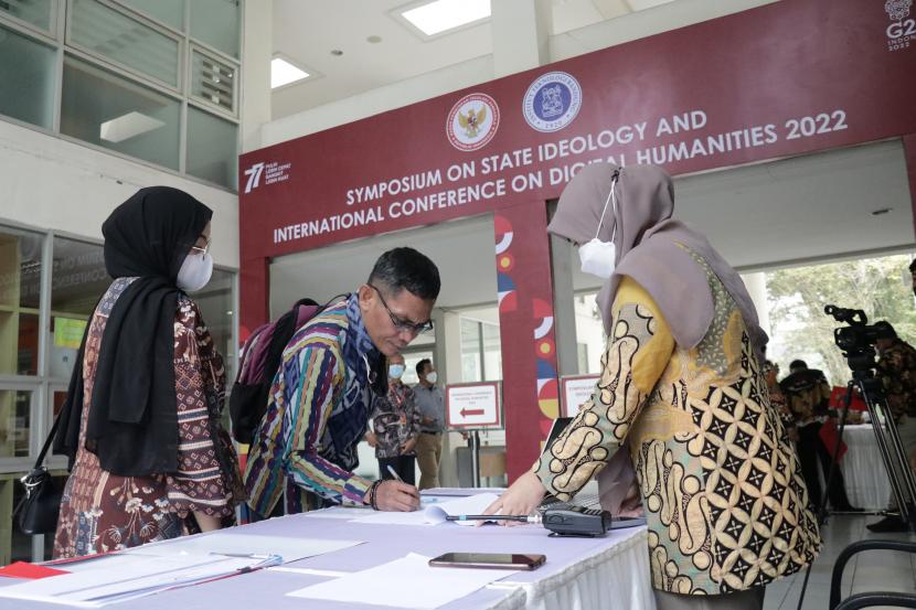 Badan Pembinaan Ideologi Pancasila (BPIP) menyelenggarakan Symposium on State Ideology and International Conference on Digital Humanities 2022 di Institut Teknologi Bandung (ITB), Kamis, (3/11/2022).