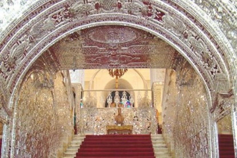 Bagian dalam Istana Golestan, Iran.