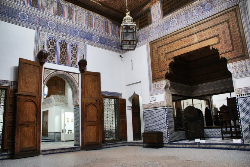 Bagian dalam Museum Dar Si Said, Maroko.