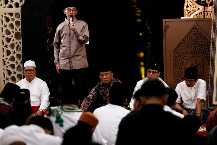 Baitul Muslimin Indonesia (Bamusi) PDI Perjuangan menggelar Haul ke-53 Bung Karno di Masjid At-Taufiq, Lenteng Agung, Jakarta Selatan, Rabu (21/6/2023).