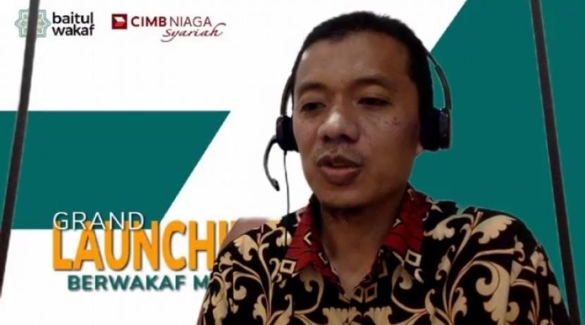 Baitul Wakaf bekerja sama dengan Bank CIMB Niaga Syariah meluncurkan program Wakaf Uang dan Wakaf Melalui Uang, secara virtual, Selasa (25/1).