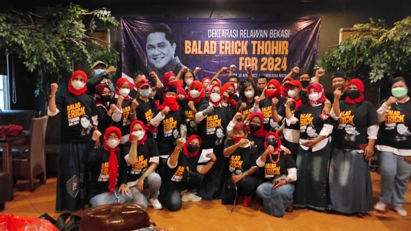  Balad Erick Bekasi Raya menggelar deklarasi dukungan.