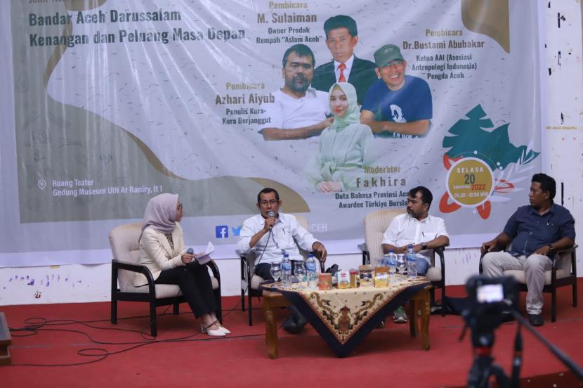 Balai Pelestarian Cagar Budaya (BPCB) Aceh bersama UIN Ar-Raniry menggelar Talkshow Jalur Rempah di kampus UIN Ar-Raniry Banda Aceh, Selasa (20/9/2022).
